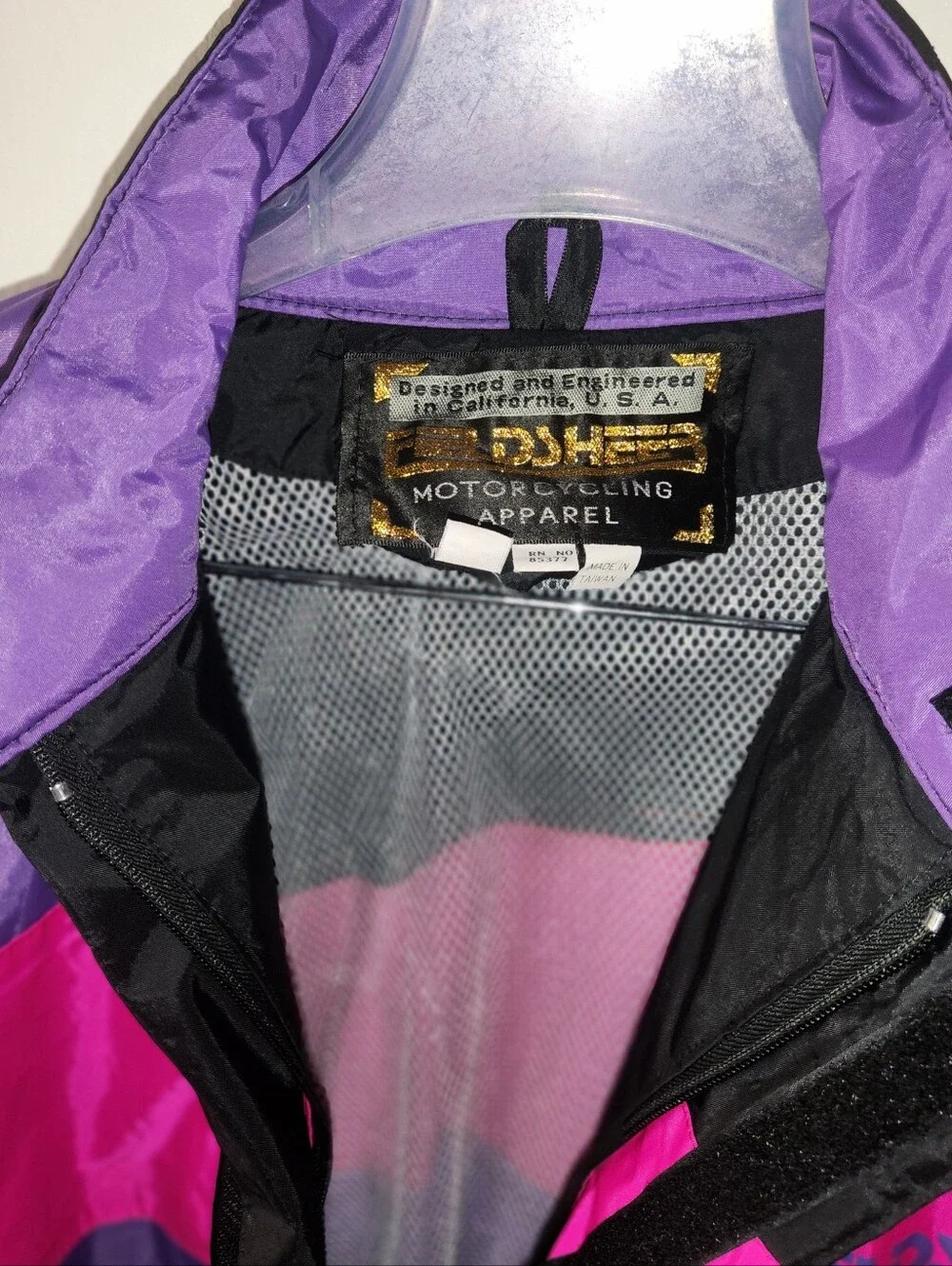 FieldSheer Motorcycle Vintage Jacket Black Purple Pink Men's XXL EUC $45 - Picture 7 of 8